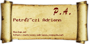 Petróczi Adrienn névjegykártya