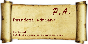 Petróczi Adrienn névjegykártya