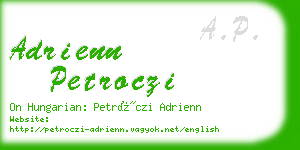 adrienn petroczi business card